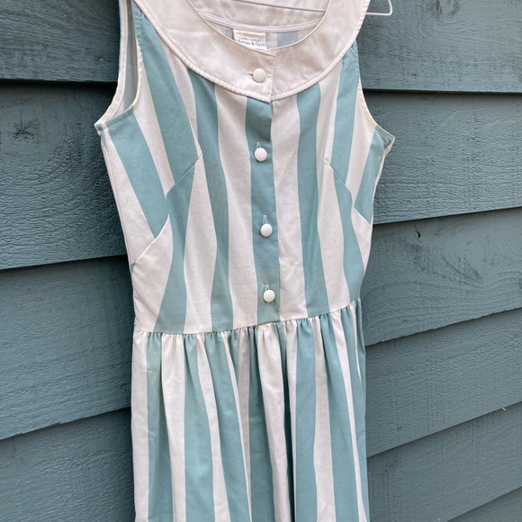 VINTAGE Laura Ashley Mother & Child Striped Tank Dress 4 - Picture 2 of 8